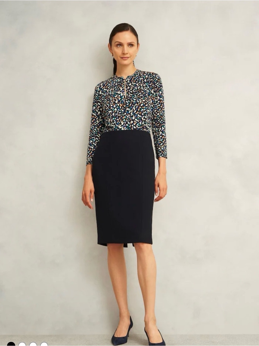 Classic Black knit Pencil Skirt with Back Slit
